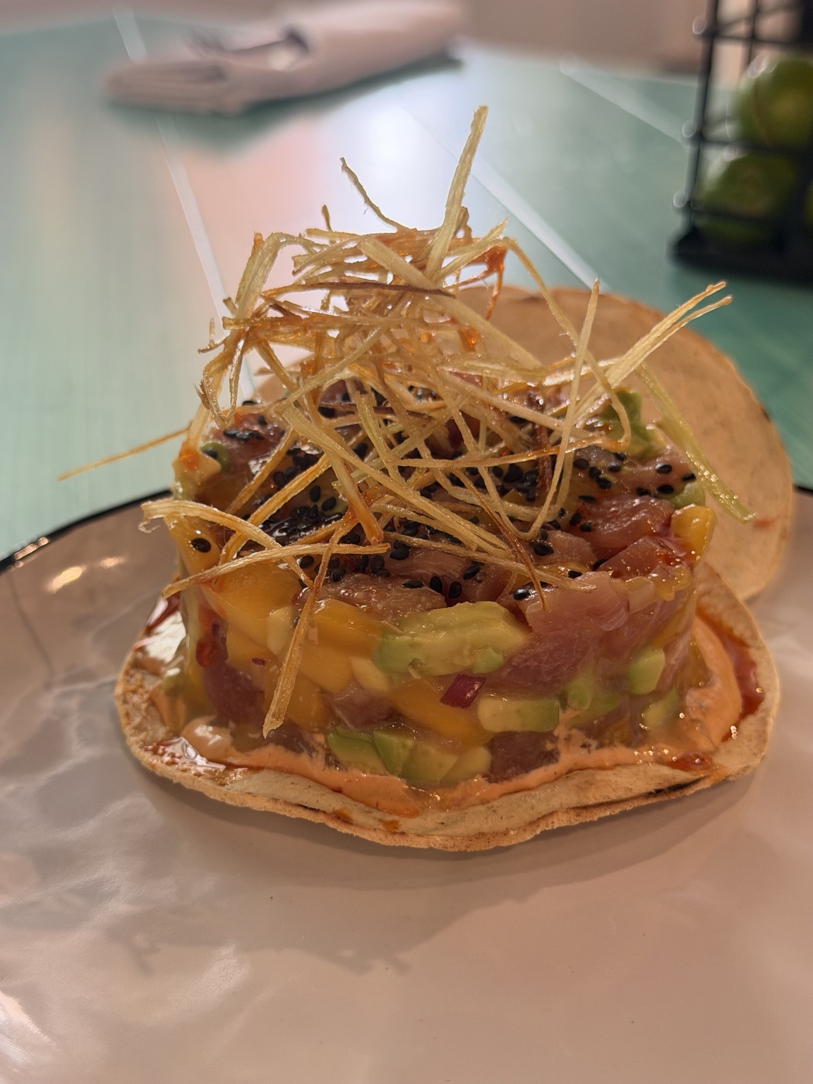 Tostada de atún de Barra de Zona